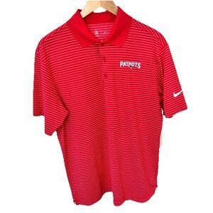 Nike‎ New England Patriots Performance Red Polo Shirt Dri-Fit Men Medium NFL